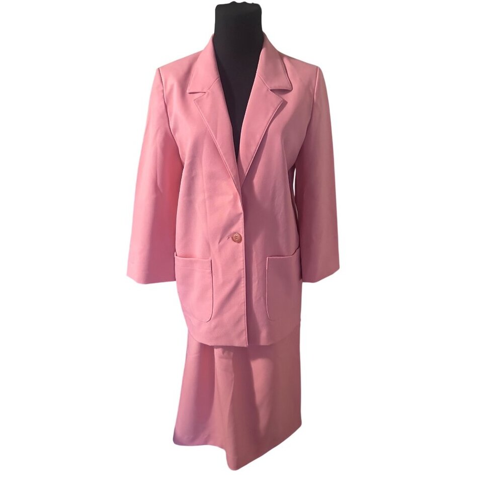 Pykettes vintage pink skirt and jacket suit size 8